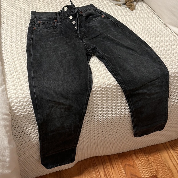 Agolde Riley High Rise Black Jeans - Picture 2 of 3